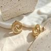 European Vintage 18K Gold High-End Stainless Steel Earrings for Women