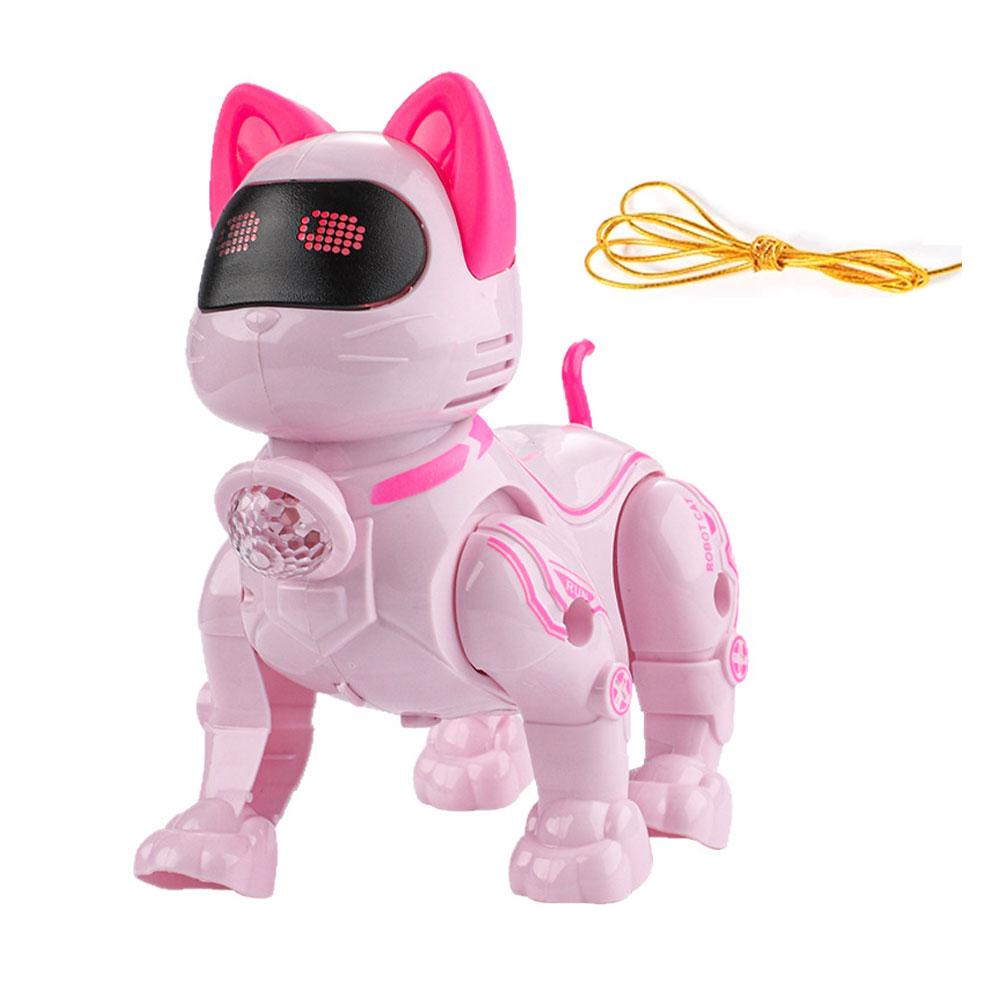 Programmable Remote Control Robot Cat for Kids Interactive Robotic Cat, RC Robot with Touch Sensing, LED Eyes, Dance