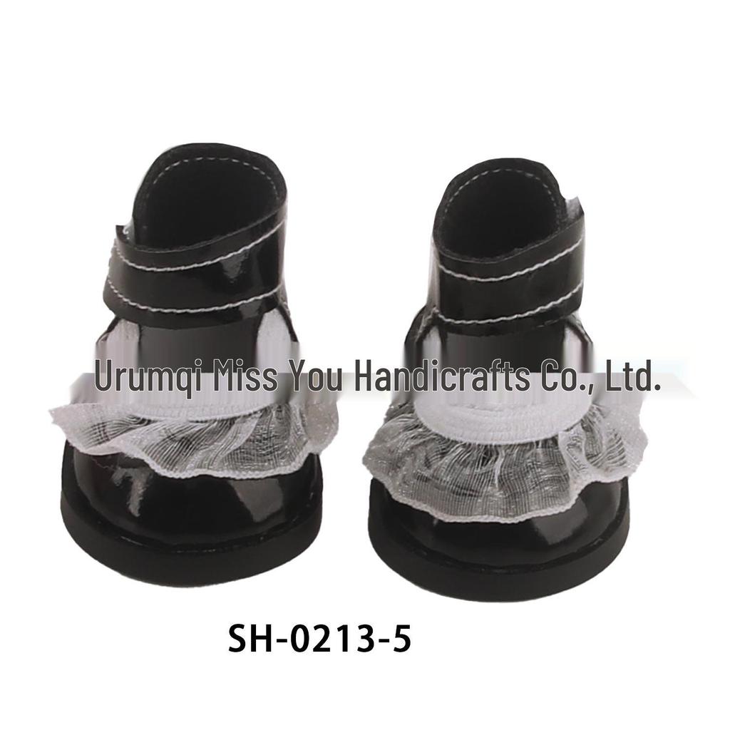 14-inch African Doll Lace Leather Shoes (35cm) - Small Simulation Doll Accessories