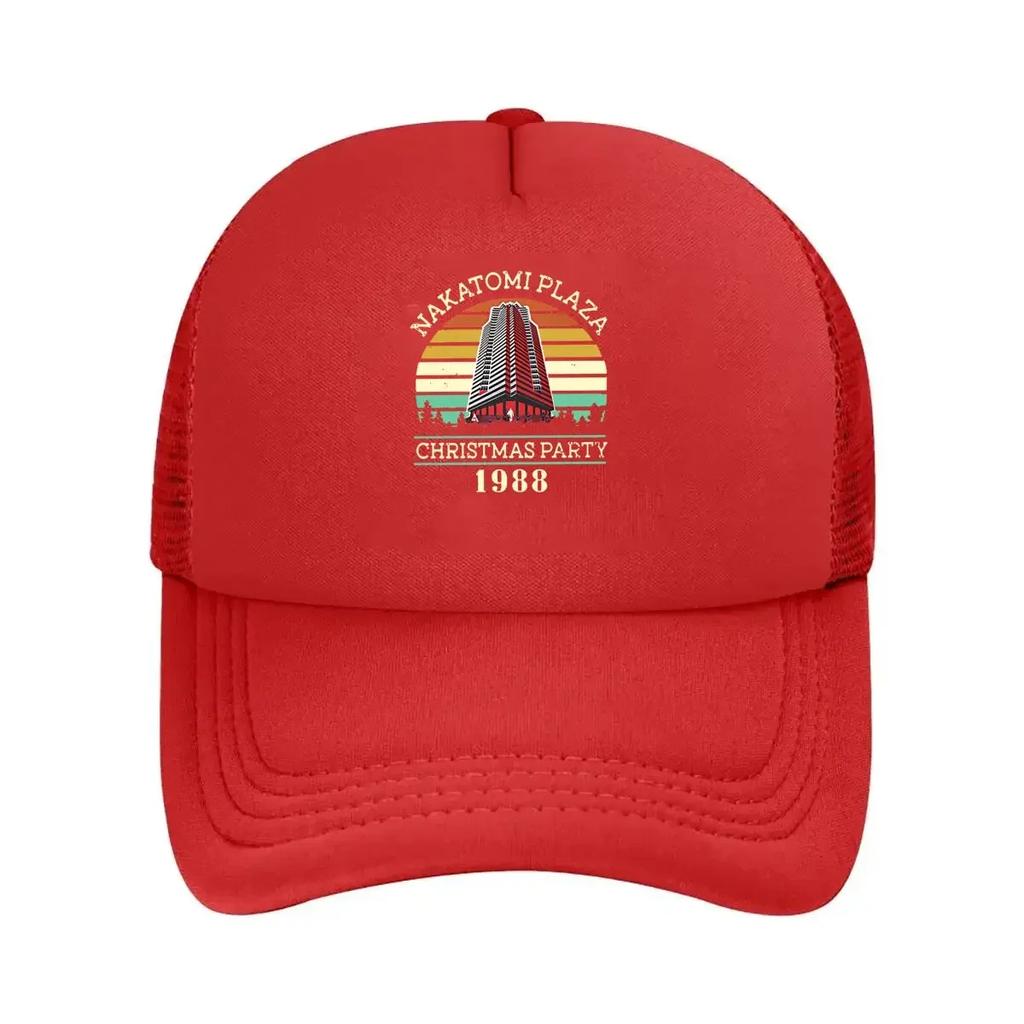 Retro styled Nakatomi Plaza Christmas Party 1988 Logo Mesh Baseball Cap