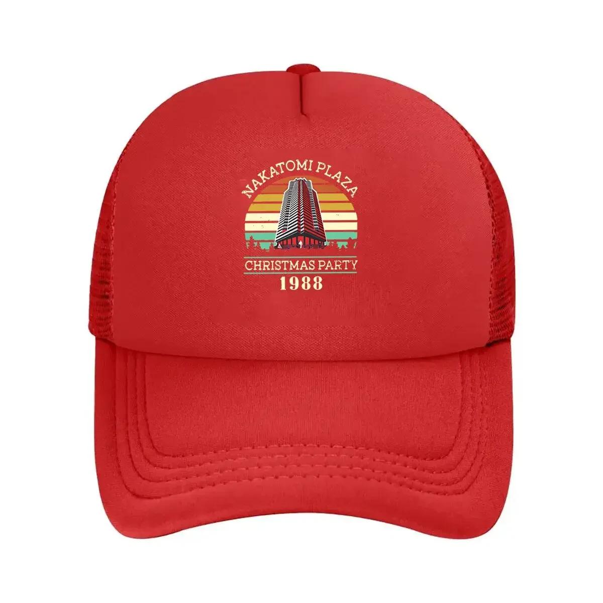 Retro  styled Nakatomi Plaza Christmas Party 1988 Logo Mesh Baseball Cap One Size