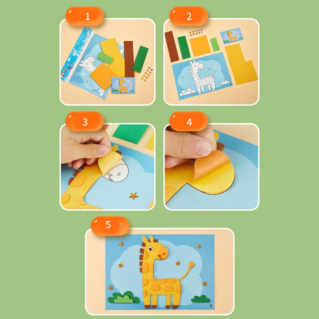 Interactive Sticker Activity Books for Kids 3 Pack Stickers Reusable and Removable Educational Learning Toy