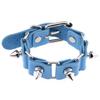 Black Leather Studded Bracelet Cuff Goth Punk Spiked Bracelets Women Men Wristband Rivet Bangle Cosplay Rock Unisex Jewelry