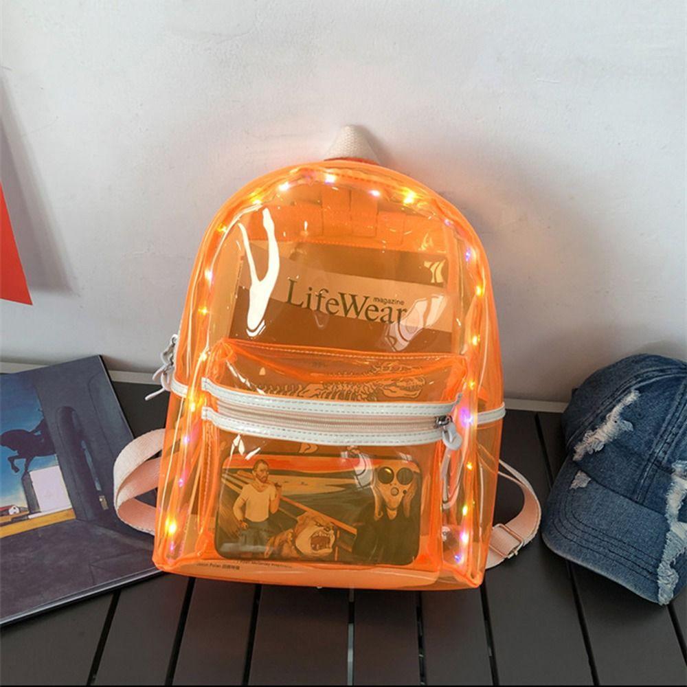 Large Capacity LED Lights Schoolbag Waterproof Luminous Travel Bag  Outdoor