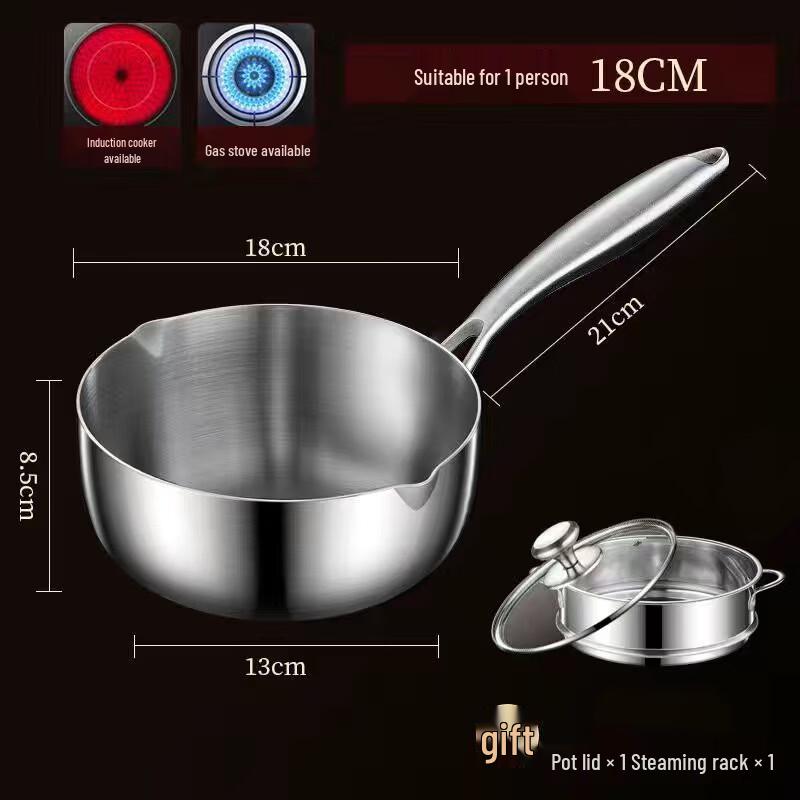 Zhi Shi 316 Stainless Steel Yukihira Saucepan