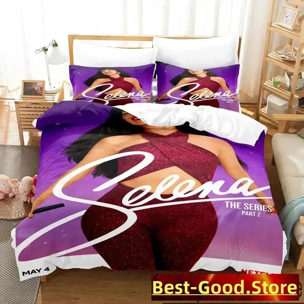 

Comforter 3D Print Selena Bedding Set Printed Bed Set With Bed Soft Single Double Queen Super King Size Boys Adult Comforter (quilt)-EU Single(135*200cm)3pcs