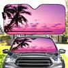 1Pcs Car Sunshade Palm Tree Sunset Design Keeps Your Vehicle Cool Ideal for Cars, SUVs