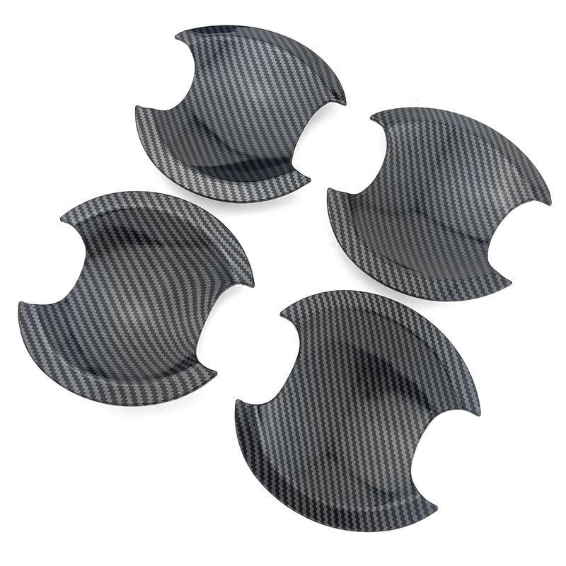 För Toyota Camry XV50 2012-2017 Kolfiberfärgad Yttre Dörrhandtagsskydd Dörrskålsskydd Anti-repskydd Dekor