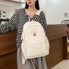 Schoolbag Japanese Large Capacity Ins Girl Lightweight Solid Color Simple Fashion Versatile Schoolbag Junior High School Student Backpack