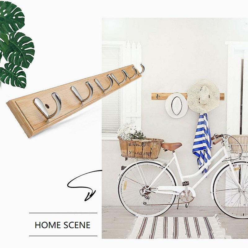 3/4/ Wooden Wall Hooks Wall Clothes Hooks Door Hooks Home Decor Hanger Hooks Kitchen Bathroom hooks