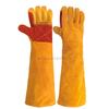 Heavy Duty Welding Gloves 60cm Extra Long Full Lined Cowhide Leather With Cotton Padding Heat Resistant Abrasion Proof