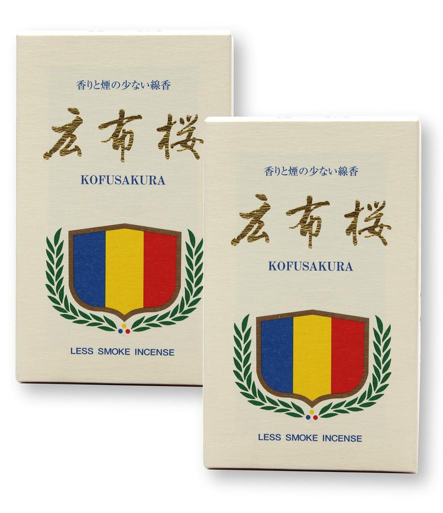 Two boxes of Kofu Sakura incense sticks, sweet musk scent, low smoke, fragrance sticks, Tanaka Buddhist Altar Store original