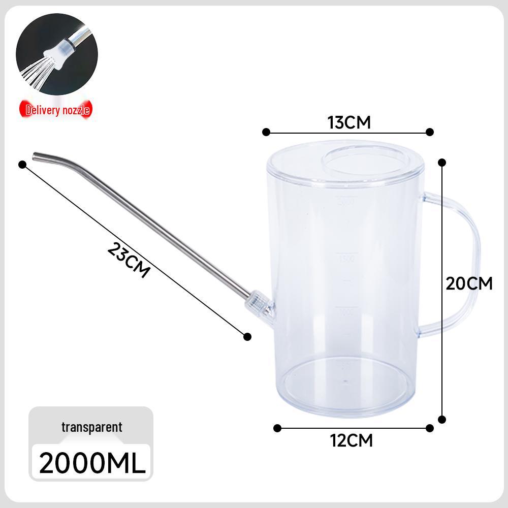 Arrosoir Transparent Grande Capacité en Acier Inoxydable avec Bec Long pour le Jardinage.
