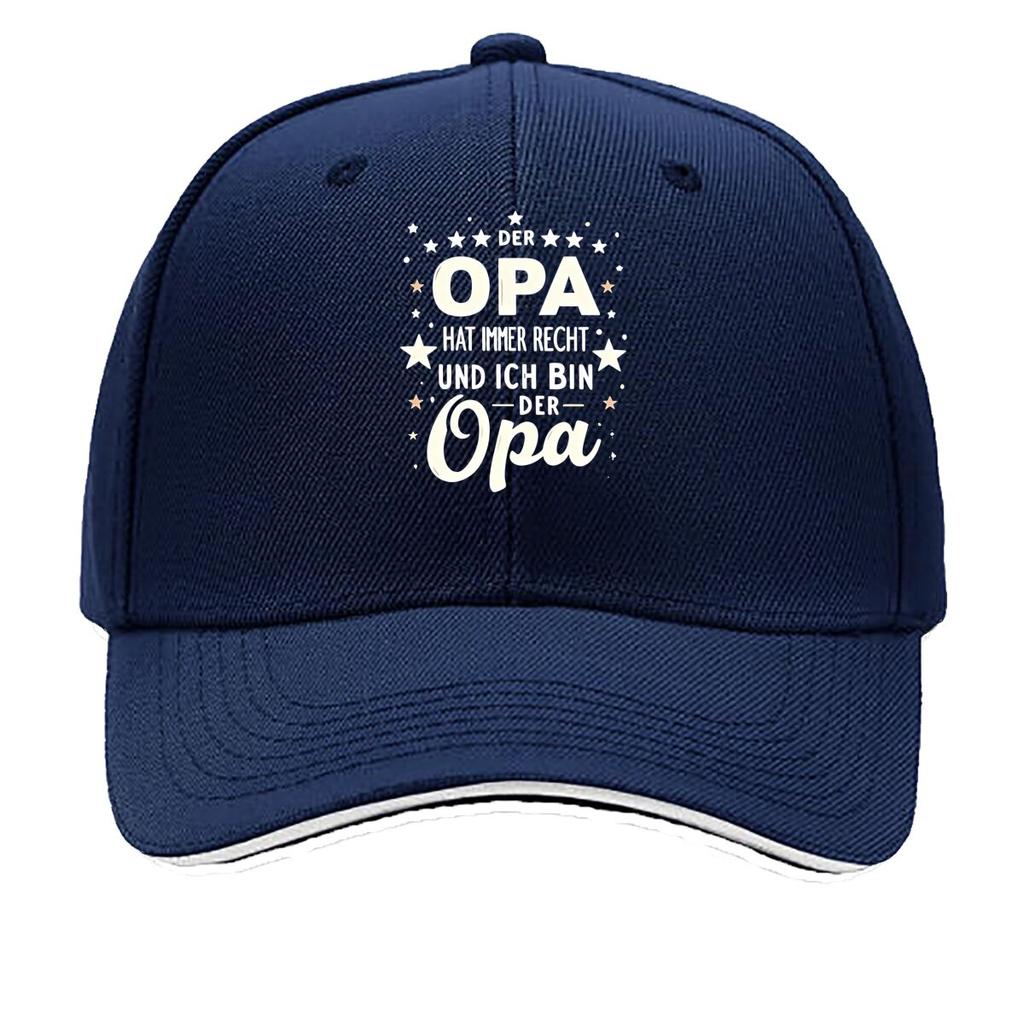Gorra de esponja de impresión OPA tendencia de moda casual ligera transpirable cómoda tamaño ajustable unisex gorra de béisbol sándwich