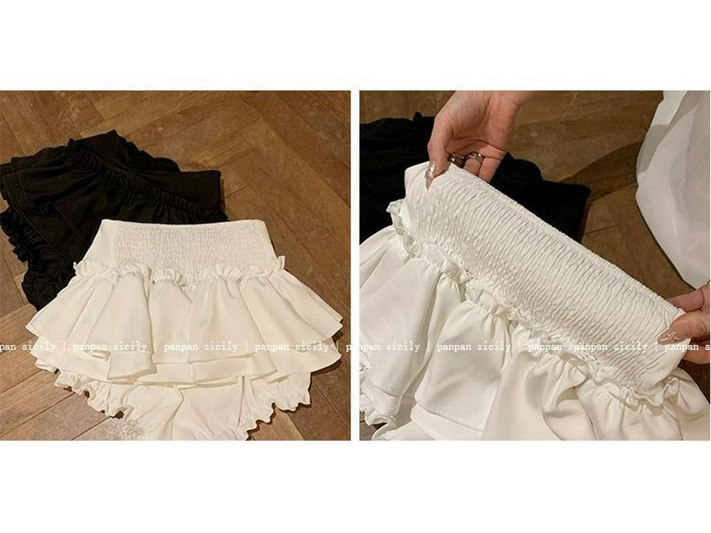 Ballet-Inspired Puffy A-Line Cake Skirt 2025: Spring/Summer Super Short Anti-Exposure Skirt Pants