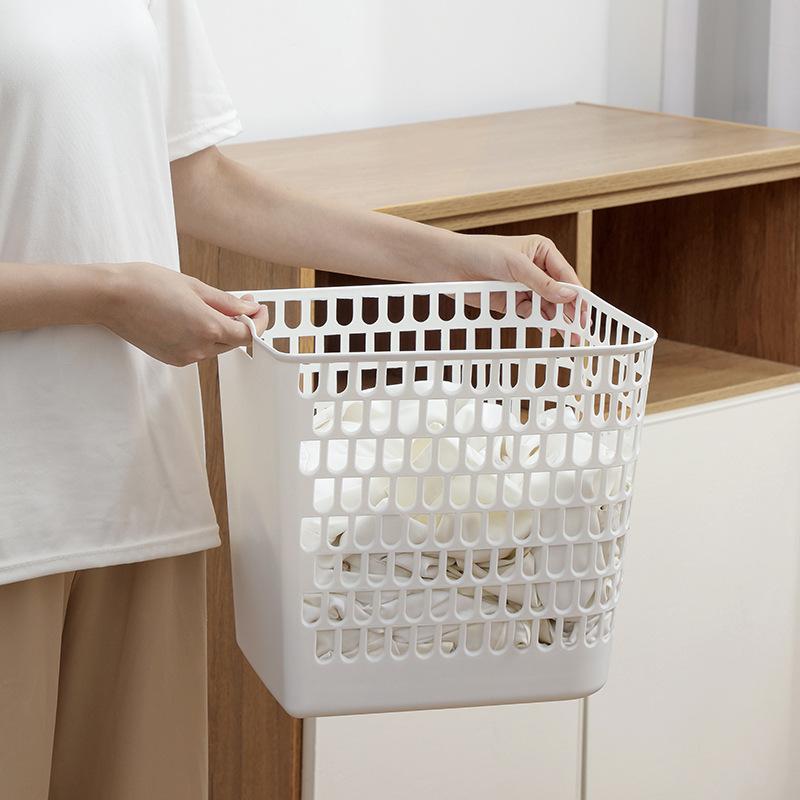 Household Wall Mounted Dirty Clothes Basket, Hand-held Large Plastic Toilet Dirty Clothes Basket, Miscellaneous Toys Hollow Storage Basket