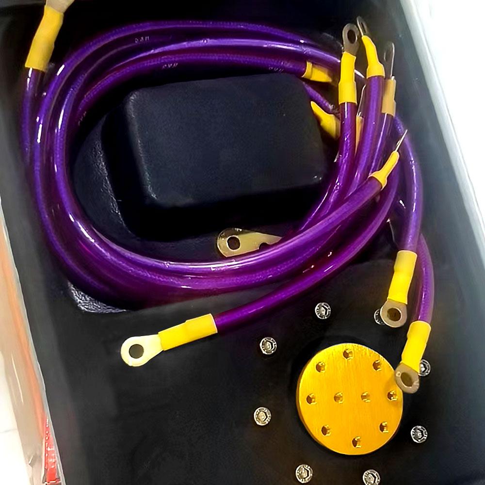 Auto Voltage Stabilizer Universal Car Fuel Saver Voltage Stabilizer Regulator Ground Wires 10mm 8 Point Octagon 6 In 1 Battery