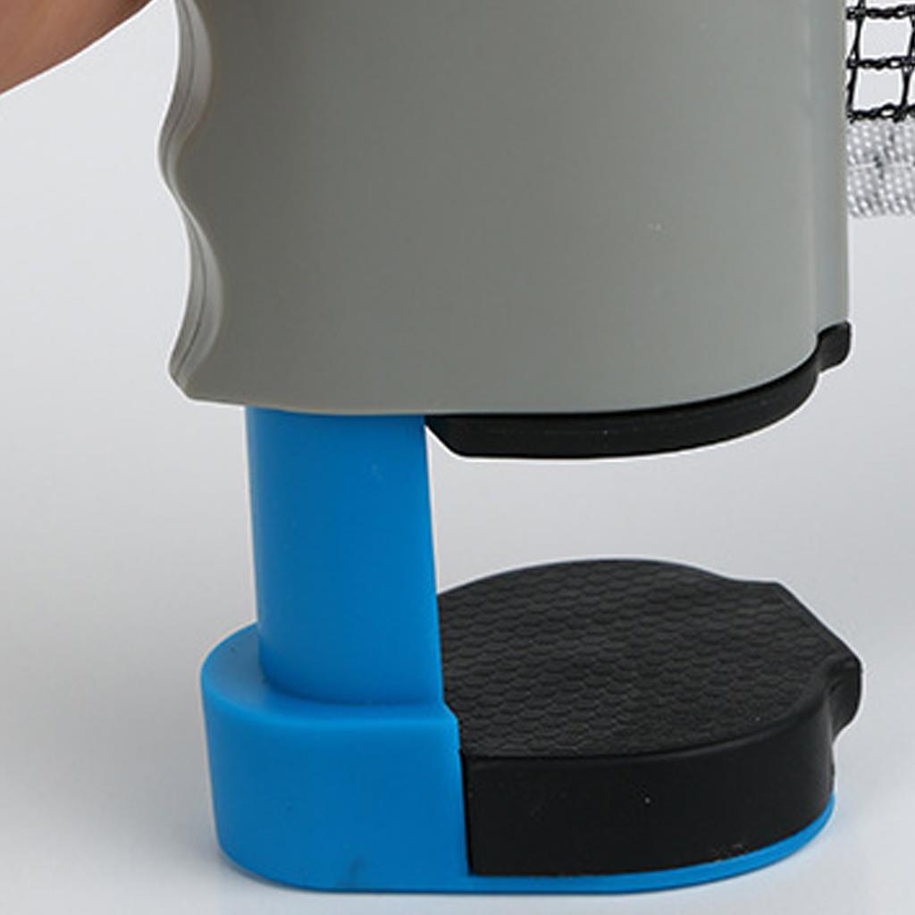 Fileu Retractabil de Ping Pong Set Portabil de Fileu și Stâlpi pentru Tenis de Masă pentru Mese cu Lățimea de 66,9 in Gri Albastru