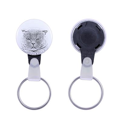 Scottish Fold - handgefertigter Schlüsselanhänger mit Katzenportrait, Taschenanhänger, Produkt der Marke.