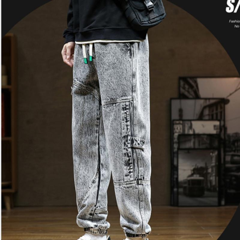 Large Size Jeans Men's Autumn and Winter 2025 Loose Plus Fat Plus Size Trendy Tooling Men's Pants
