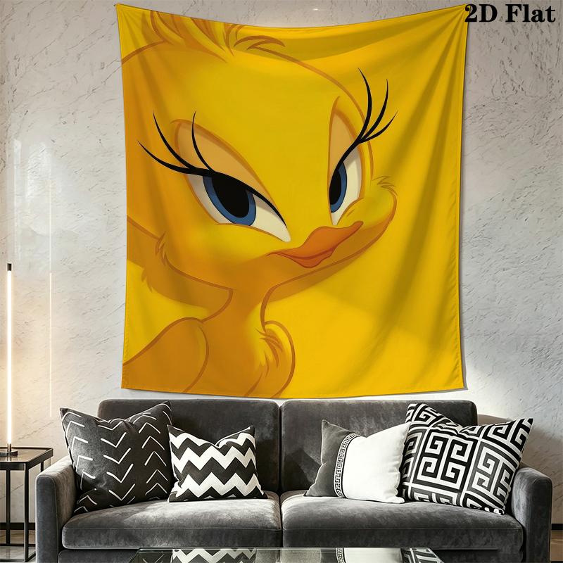 Tweety Bird Wall Tapestry Aesthetic Wall Hanging Printed Fabric Blanket Decorative Tapestries for Bedroom Living Room Home Decor