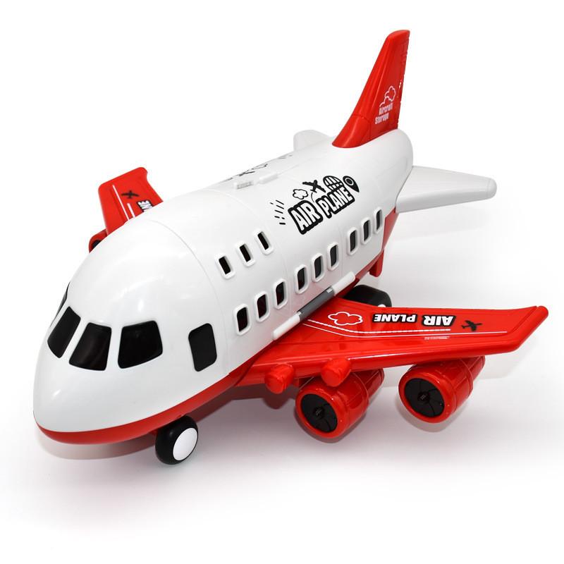 Model Airplane Toy Set With Inertia Mechanism And Storage For Boys And Kids