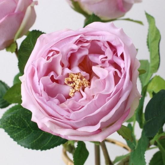 Realistic Vivid No Watering Not Withered Hemming Imitation Rose Faux Silk Rose Flower Wedding Garden Decoration