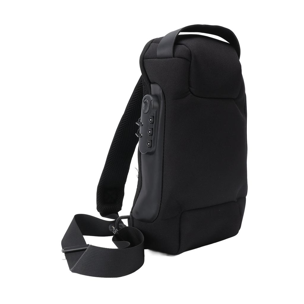 Shoulder Backpack Breathable Large Capacity Lockable Zipper Oxford Cloth Portable Sling Bag for