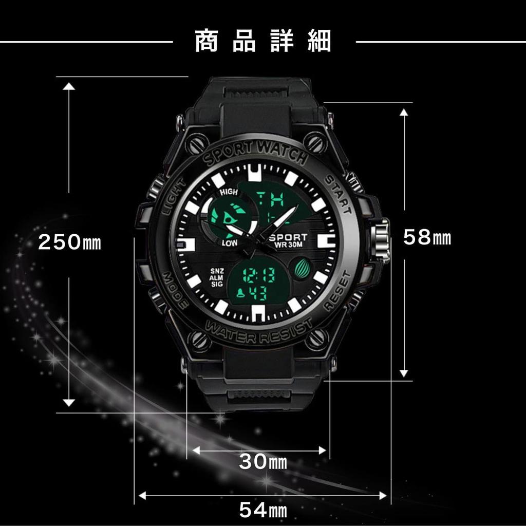 Analog Digital College Date Easy to Day of the Popular for and Watch, Men's Watch, Simple, Stylish, Students, Calendar, Dial, Read, Alarm, Large,