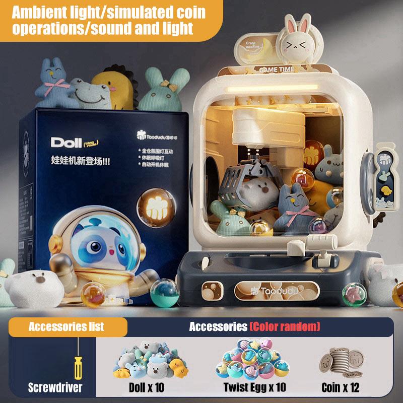 Electric Doll To Catch Claw Machine Mini Drawing Dolls Arcade Crane Coin Operated Play Game Remote Control Counting Toys Kids