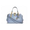 Kisslock 21 Solid Color Leather Kiss Lock Shoulder Crossbody Handbag Small Women Handbags Fog-Blue Morandi 73935-B4M4