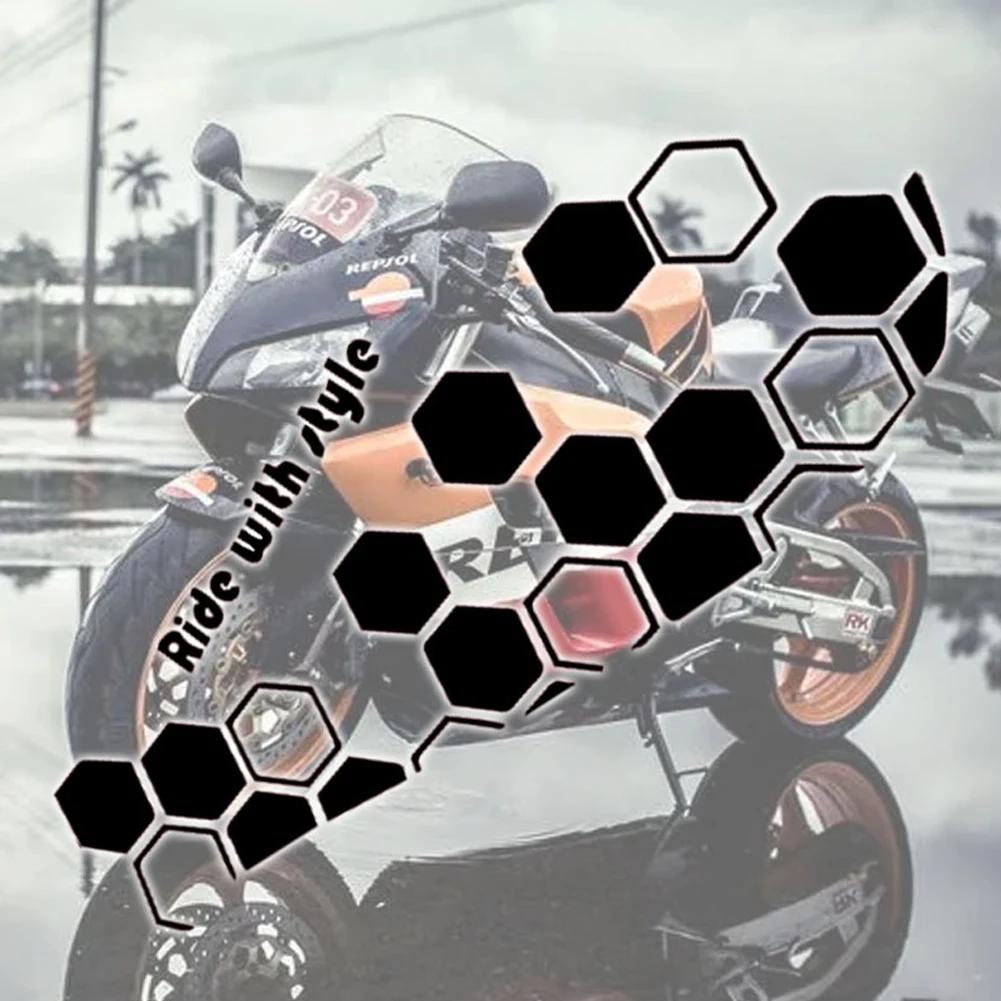 Universal Motorcycle Front Fender Body Comb Style Stickers Reflective Waterproof Decal