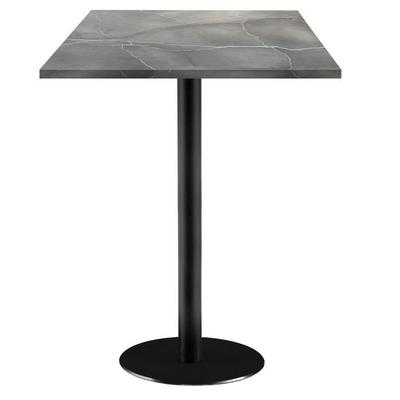 60 X 60 Cm High Table - Rome Model Marbled Blue Moon