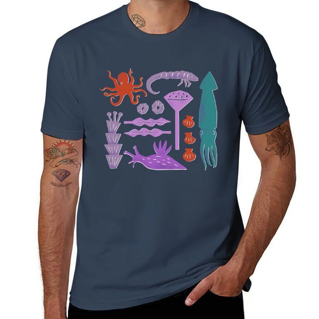 Sea Creatures Tshirt Casual Loose Daily Wear Tshirt