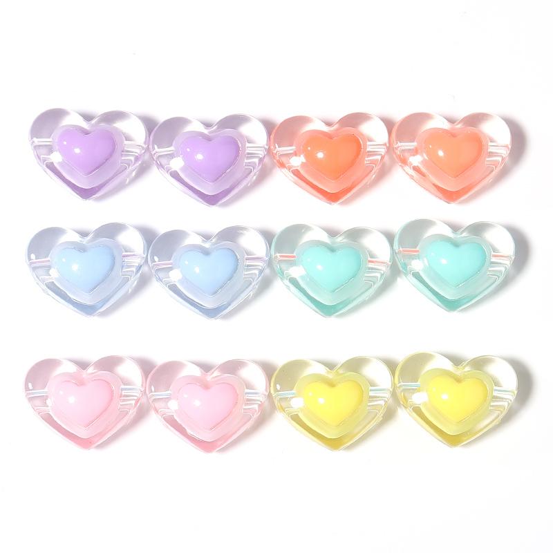 50pcs/lot Colored Acrylic Round Beads Loose Spacer Star Flower Pumpkin Bead For Girls DIY Charm Jewelry Making Bracelet Necklace