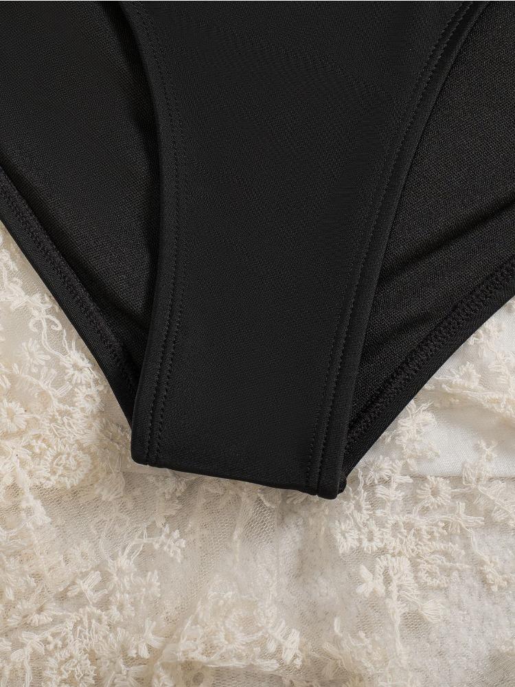 Solid Pendant Design Sexy Two Piece Bikini With Drawstring Skort Comfortable For Beach Vacation