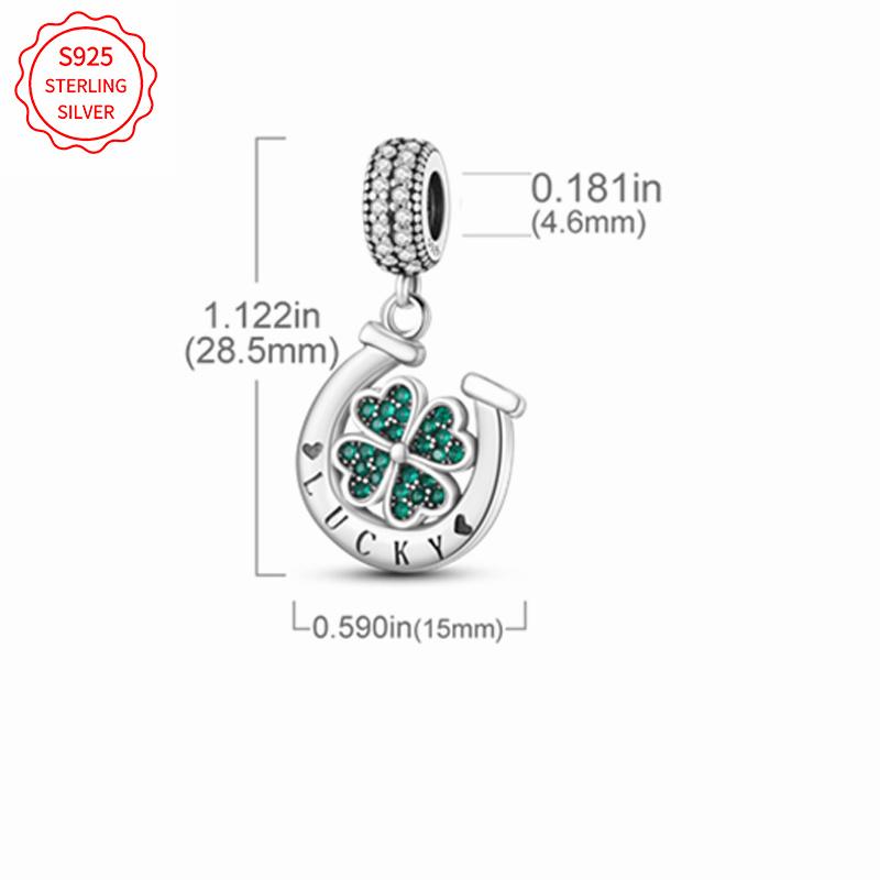 Copper Horseshoe Clover Pendant Suitable For Original Bracelet Diy Popular Exquisite Jewelry