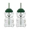 Bear Glass with Straw Thermal Resistant Cup for Coffee Beer Cocktails Cute Drinking Glass for Hot & Cold Beverages