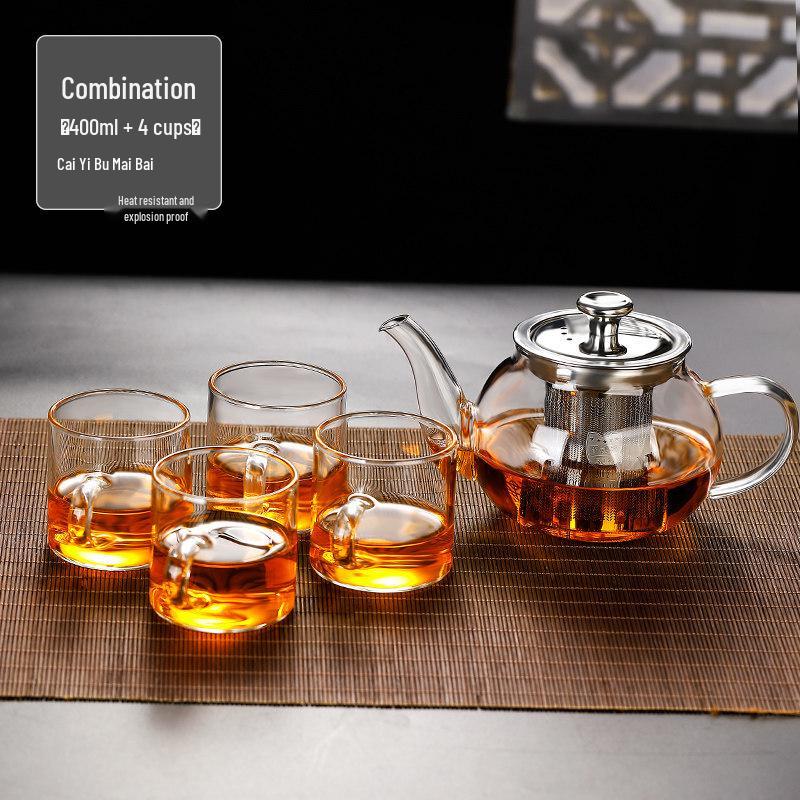 ZISIZ Heat-Resistant Glass Boiling Teapot