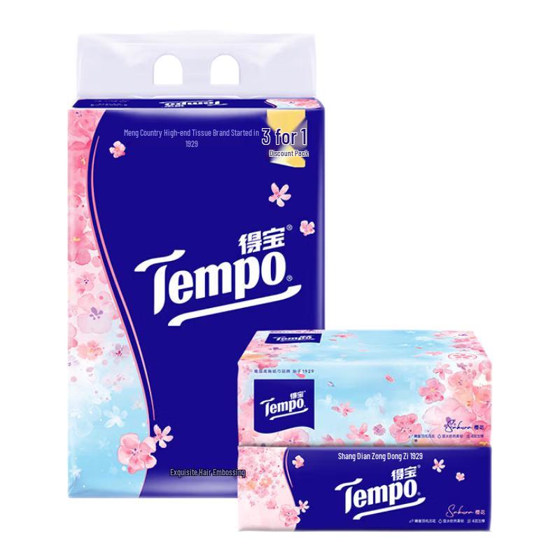 Tempo 4-Ply Facial Tissues, Cherry Blossom Scent