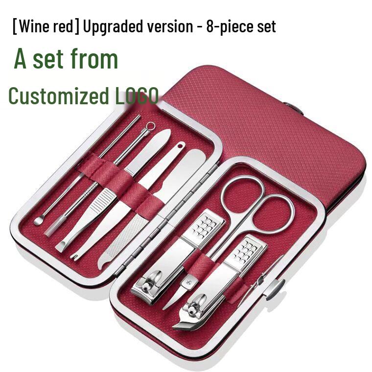 8-Piece Manicure Tool Set with Nail Clippers and Pliers