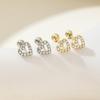 Exquisite Zircon Mini Heart Stud Earrings for Women Men Small Versatile Daily Hollowed Out Couple Earrings Jewelry Accessories