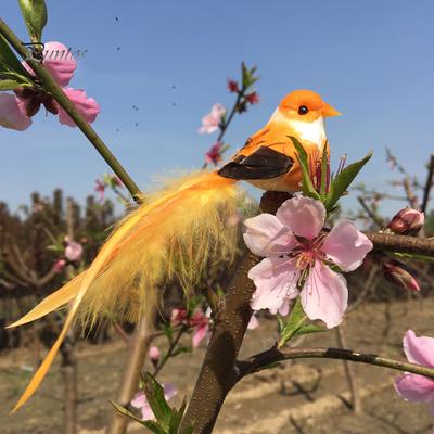 Garden Artificial Foam Feather Bird Figurine Ornament Lawn Yard Tree Decoration
