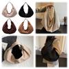 Women Suede Shoulder Bag Crossbody Bag Adjustable Strap Hobo Purse Vintage Frosted Suede Satchel Bag Solid Color Tote Handbag