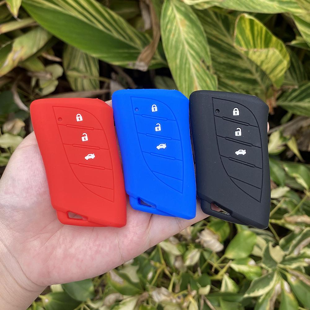 3 Button Silicone Car Key Protect Case Cover for Lexus NX200 LC GS RX300 ES IS LX RC UX260h LS500h LS500 LC500 LC500h Keychain