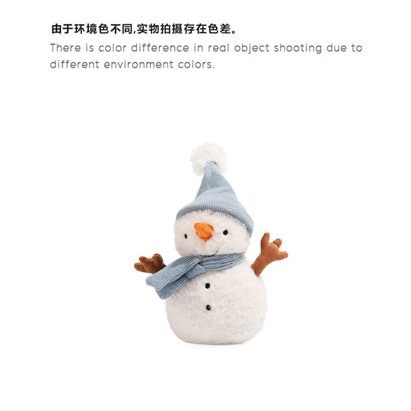 Sammy Snowman Soft Plush Toy Cute Stuffed Doll Comfort Companion Fluffy Plush Figure Holiday Gift For Kids & Girls