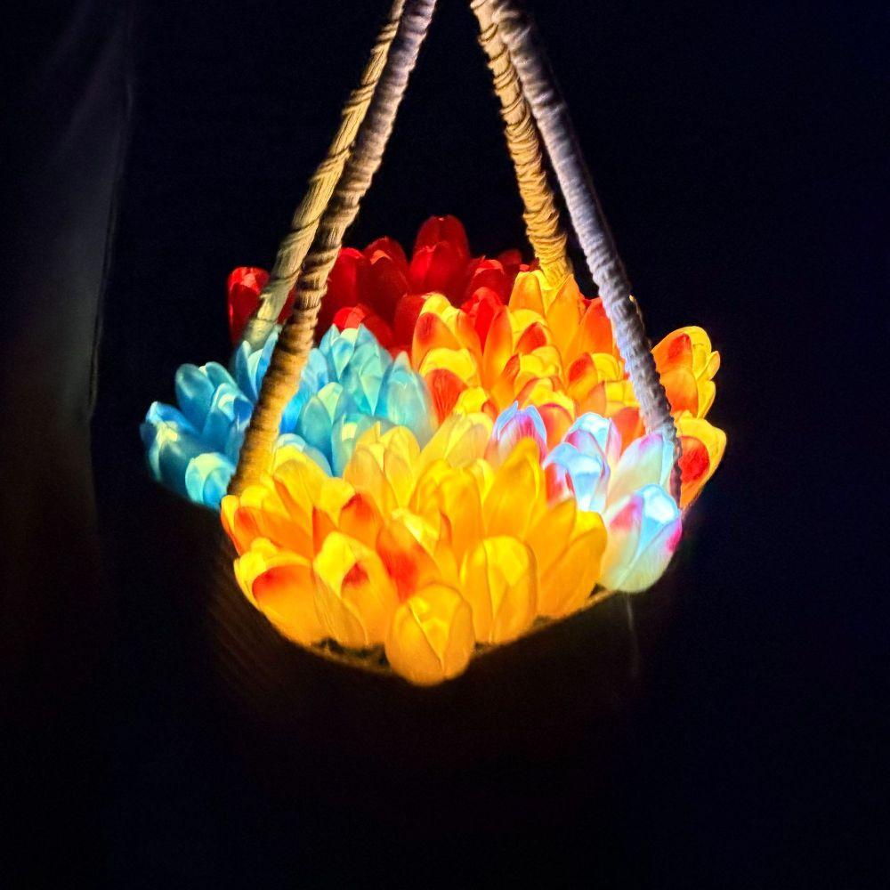 5pcs/15pcs Warm Light LED Artificial Flowers Real Touch Tulip Lamp Tulip Night Light Photo Prop