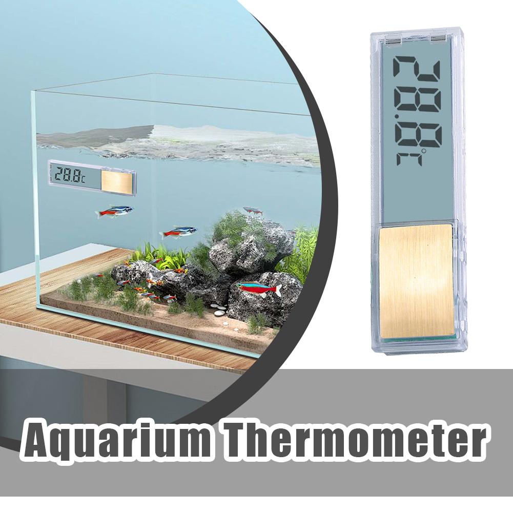 1pc Aquarium Thermometer 3D Digital LED Electronic Fish Tank Temperature Fish Turtle Temp Meter Aquarium Decoration