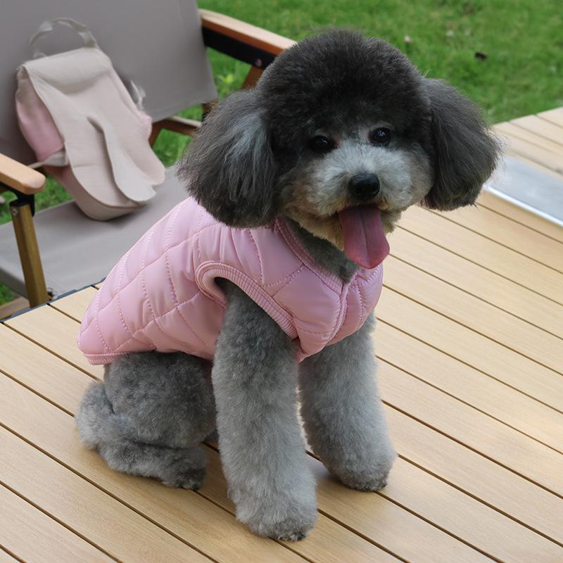 1PC Simple Pet Clothes Dog Cat Clothing Cotton-padded Teddy Small Dog, Autumn and Winter Models