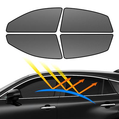 BLUESEATEC Toyota Harrier 60 Series Magnetic Mesh Easy To Attach and 3rd Generation Insect Foldable Storage Bag Front and Side 4 Panels Sunshades,